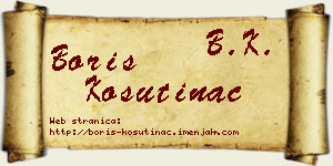 Boris Košutinac vizit kartica